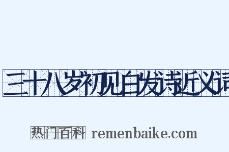 三十八岁初见白发诗近义词是什么意思的图片